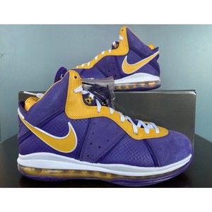 Nike Lebron VIII 8 QS "Lakers" Court Purple/Yellow Men's Size 11.5 DC8380-500